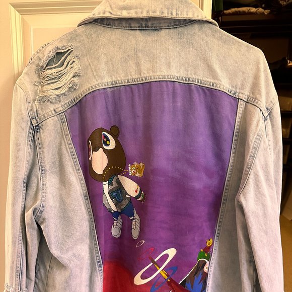 Kanye West Graduation-Themed Denim Jacket - Picture 1 of 6